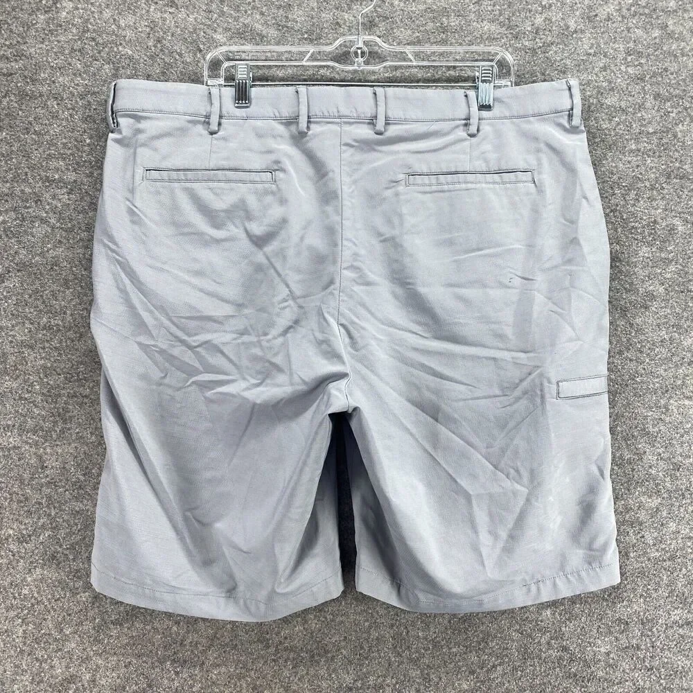 Greg Norman Cargo Shorts Men 40 Gray Mid Rise Flat Front Pockets Regular Fit